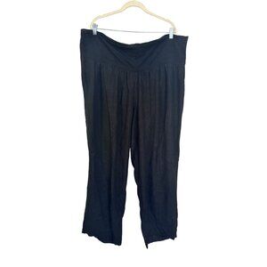 Old Navy wide leg pull on elastic waist linen pants size XXL vacation summer
